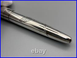 Pilot Custom Fountain Pen Sterling Silver Crane Design 18K F Nib 1970 Japan