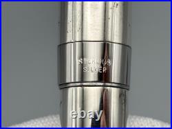 Pilot Custom Fountain Pen Sterling Silver Crane Design 18K F Nib 1970 Japan