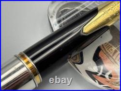 Pilot Custom Fountain Pen Sterling Silver Crane Design 18K F Nib 1970 Japan