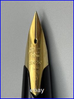 Pilot Custom Fountain Pen Sterling Silver Crane Design 18K F Nib 1970 Japan