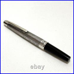Pilot Elite Sterling Silver Cross Hatch Grid Fountain Pen 18K WG F Nib Tested