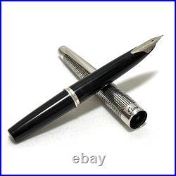 Pilot Elite Sterling Silver Cross Hatch Grid Fountain Pen 18K WG F Nib Tested