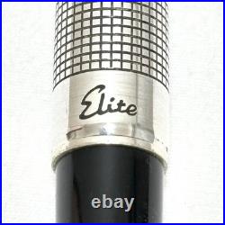 Pilot Elite Sterling Silver Cross Hatch Grid Fountain Pen 18K WG F Nib Tested