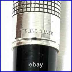 Pilot Elite Sterling Silver Cross Hatch Grid Fountain Pen 18K WG F Nib Tested