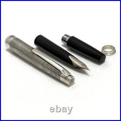 Pilot Elite Sterling Silver Cross Hatch Grid Fountain Pen 18K WG F Nib Tested