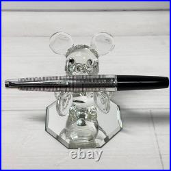 Pilot Elite Sterling Silver Grid Fountain Pen 18K-750 F Nib H1077 Japan Vintage