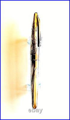 Pilot Namiki Sterling Silver Geisha Collection Fountain Pen 14 K Gold Nib