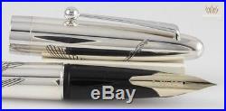 Pilot Sterling Silver Crane Pattern Fountain Pen Beautifully Etched On The Pen