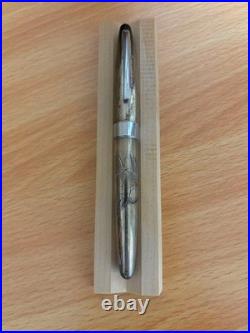 Pilot Sterling Silver Fountain Pen Crane Fine Nib Vintage Collectors Item