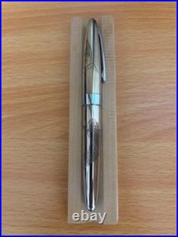 Pilot Sterling Silver Fountain Pen Crane Fine Nib Vintage Collectors Item