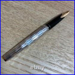 Pilot Sterling Silver & Gold 18K 750 Fountain Pen F Nib Rare Unused