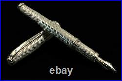 Pin Stripe Solid Silver Fountain Pen M Nib Pelikan Cartridges