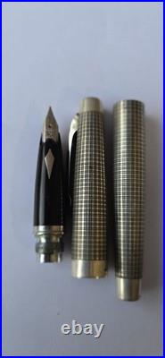 Platinum Pt. Alloy F Nib Sterling Silver Fountain Large Size
