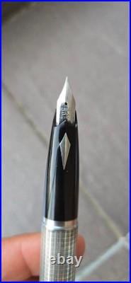 Platinum Pt. Alloy F Nib Sterling Silver Fountain Large Size