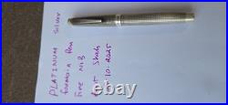 Platinum Pt. Alloy F Nib Sterling Silver Fountain Large Size