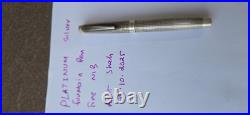 Platinum Pt. Alloy F Nib Sterling Silver Fountain Large Size