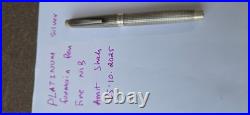 Platinum Pt. Alloy F Nib Sterling Silver Fountain Large Size