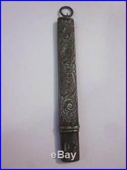 RAREST Antique FABER Ornate Sterling Silver Cased Pencil Pen of the Year Maker