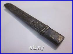 RAREST Antique FABER Ornate Sterling Silver Cased Pencil Pen of the Year Maker
