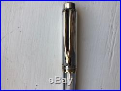 RARE 1990s WATERMAN LE MAN 100 SOLID STERLING SILVER FOUNTAIN PEN 18K 925 FRANCE