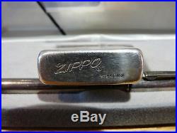 RARE Boxed Sterling Silver Zippo Lighter & Pen Set