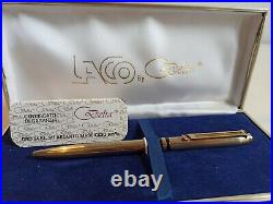 RARE Laco by Delta Solid Sterling Silver & Gold Plated 24kt Ballpoint Pen
