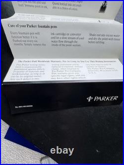 RARE PARKER 75 CISELE STERLING & 14K gold nib, FOUNTAIN PEN. Lifetime Warranty