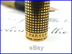 RARE! PARKER 75 CISELE Vermeil STERLING-SILVER 925 Fountain pen Excellent