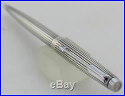 RARE Parker 75 Ambassador Sterling Silver Cap &Barrel Ballpoint Pen Line Pattern
