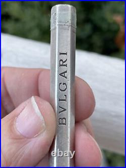 RARE SCULPTURAL No2 pencil Outside Shell Only BVLGARI STERLING SILVER PEN