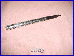 RARE WATERMAN 416 TREFOIL STERLING SILVER OVERLAY LARGE and BEAUTIFUL