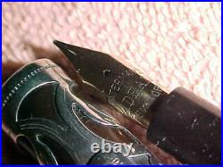RARE WATERMAN 416 TREFOIL STERLING SILVER OVERLAY LARGE and BEAUTIFUL