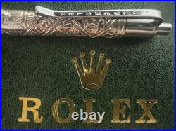 ROLEX Silver Sterling 925 Ballpoint Pen Vintage Relief Tribe Israel