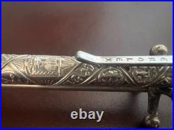ROLEX Silver Sterling 925 Ballpoint Pen Vintage Relief Tribe Israel