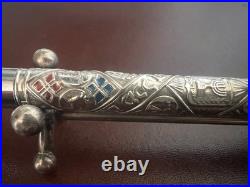 ROLEX Silver Sterling 925 Ballpoint Pen Vintage Relief Tribe Israel
