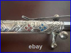 ROLEX Silver Sterling 925 Ballpoint Pen Vintage Relief Tribe Israel