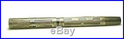 Rare Antique WATERMAN 54 Night & Day Sterling Silver Fountain Pen OLD