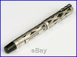Rare Antique Waterman Lady Patricia Bamboo Sterling Silver Overlay Fountain Pen