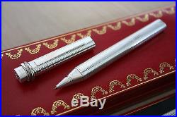Rare CARTIER VENDOME Sterling Silver Ballpoint Pen, Box, Hallmarked 925