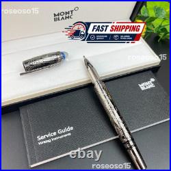 Rare MONTBLANC Star Walker Sterling Silver Rollerball Full Gift Set Bid
