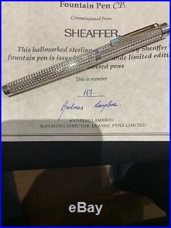Rare Mint Sheaffer Classic Pens Cp1 Sterling Silver Targa Fountain Pen-117/250