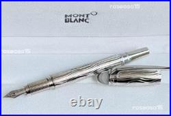 Rare Montblanc Meisterstuck Solitaire Sterling Silver StarWalker Fountain Pen