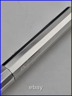 Rare OMAS 502 Sterling Silver 925 Faceted Ballpoint Pen Box & Papers Italy. 48g