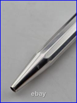 Rare OMAS 502 Sterling Silver 925 Faceted Ballpoint Pen Box & Papers Italy. 48g