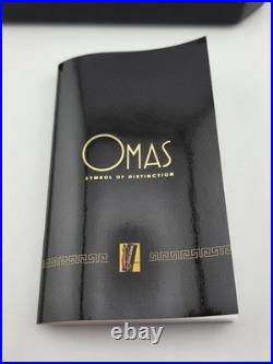 Rare OMAS 502 Sterling Silver 925 Faceted Ballpoint Pen Box & Papers Italy. 48g