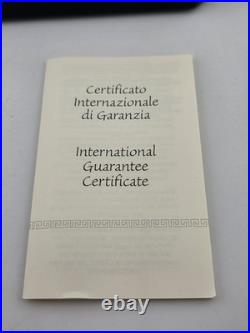 Rare OMAS 502 Sterling Silver 925 Faceted Ballpoint Pen Box & Papers Italy. 48g