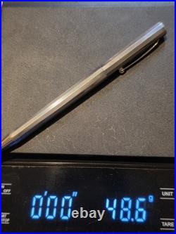 Rare OMAS 502 Sterling Silver 925 Faceted Ballpoint Pen Box & Papers Italy. 48g