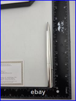 Rare OMAS 502 Sterling Silver 925 Faceted Ballpoint Pen Box & Papers Italy. 48g