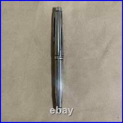 Rare Platinum Fountain Pen Sterling Silver 18K-Wg Medium Point