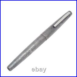 Rare Platinum Riviere Ginga Sterling Silver 18KWG Fine Fountain Pen Vintage